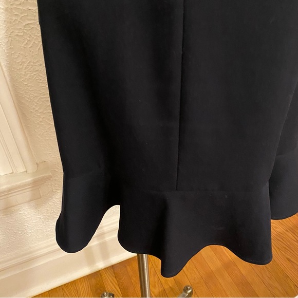 LOFT Mini Dress Navy Gold Buttons Pockets - Picture 6 of 7